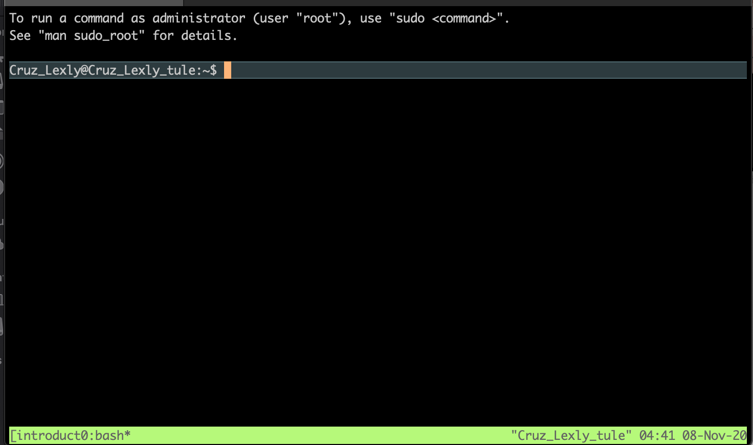 tmux pane screenshot